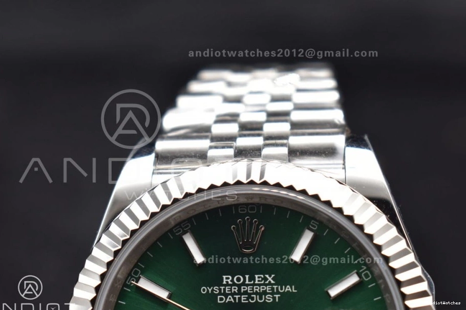 126334 635 41 Steel Dial ComfortFit Green Best SA on Jubilee Bracelet 1:1 904L Sundust Edition DateJust DIWF 0521